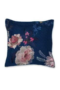 Zierkissen|Pip Studio Quadratisches Zierkissen Tokyo Bouquet Dunkel Blau