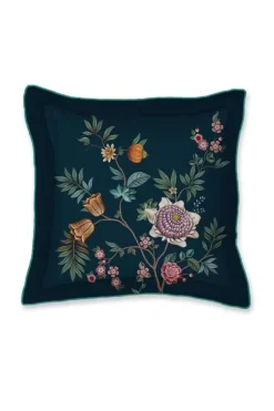 Bettkissen|Pip Studio Quadratisches Zierkissen Il Paradiso Dunkelblau