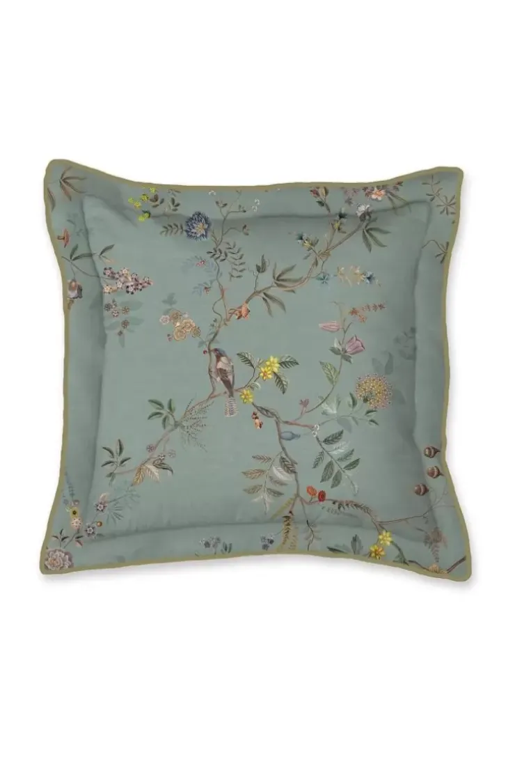 Bettkissen|Pip Studio Quadratisches Zierkissen Autunno Hell Blau