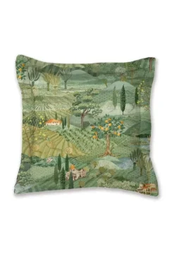 Zierkissen|Pip Studio Quadratisches Zierkissen Toscana Grun