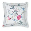 Bettkissen|Pip Studio Quadratisches Zierkissen Flower Festival Weis