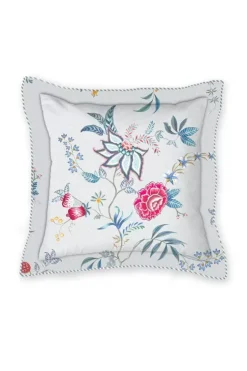 Bettkissen|Pip Studio Quadratisches Zierkissen Flower Festival Weis
