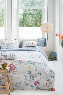 Bettkissen|Pip Studio Quadratisches Zierkissen Flower Festival Weis