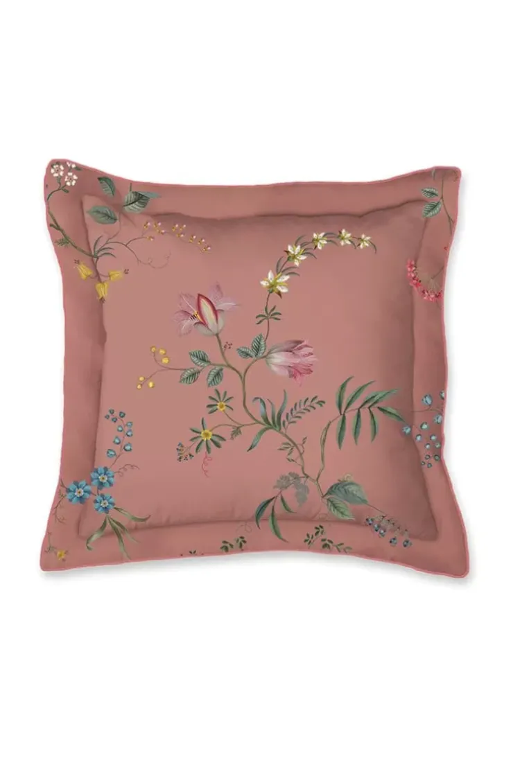 Bettkissen|Pip Studio Quadratisches Zierkissen Fleur Grandeur Rosa