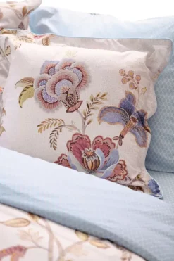Zierkissen|Pip Studio Quadratisches Zierkissen Cece Fiore S Weis