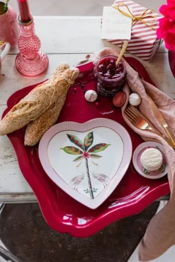 Schale Und Tabletts|Pip Studio Rechteckig Schale Emailliert Dunkel Rosa