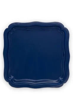 Schale Und Tabletts|Pip Studio Rechteckig Schale Emailliert Blau