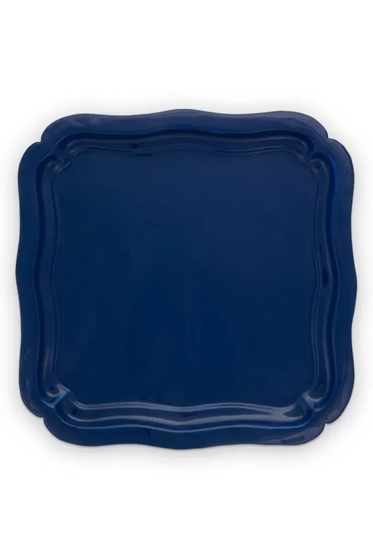 Schale Und Tabletts|Pip Studio Rechteckig Schale Emailliert Blau