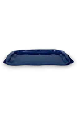 Schale Und Tabletts|Pip Studio Rechteckig Schale Emailliert Blau