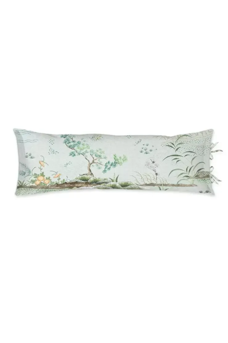 Bettkissen|Pip Studio Rechteckige Zierkissen Lang Japonica Weis