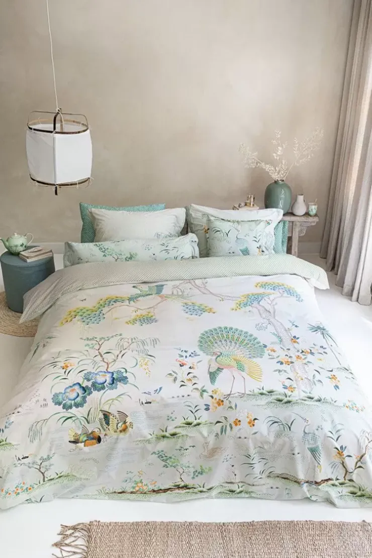 Bettkissen|Pip Studio Rechteckige Zierkissen Lang Japonica Weis