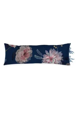 Bettkissen|Pip Studio Rechteckige Zierkissen Lang Tokyo Bouquet Dunkel Blau