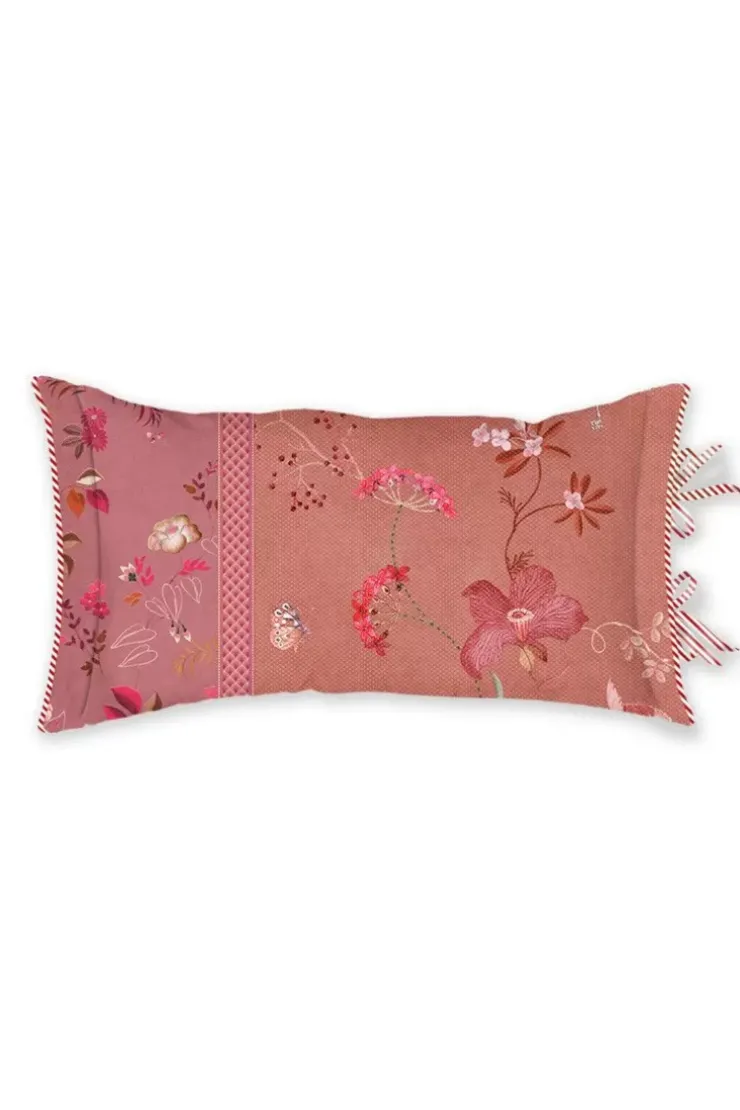 Bettkissen|Pip Studio Rechteckige Zierkissen Tokyo Bouquet /Terra Rosa