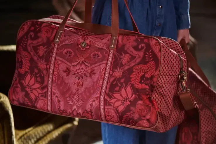 Wochenendtaschen|Pip Studio Reisetasche Gross Kyoto Festival Dunkel Rosa