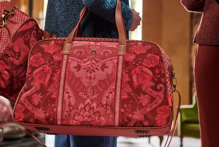 Wochenendtaschen|Pip Studio Reisetasche Gross Kyoto Festival Dunkel Rosa