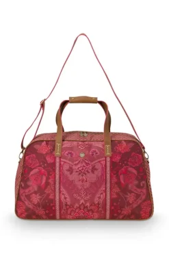 Wochenendtaschen|Pip Studio Reisetasche Medium Kyoto Festival Dunkel Rosa