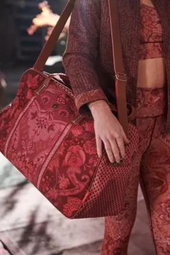 Wochenendtaschen|Pip Studio Reisetasche Medium Kyoto Festival Dunkel Rosa