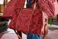 Wochenendtaschen|Pip Studio Reisetasche Medium Kyoto Festival Dunkel Rosa