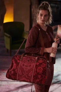 Wochenendtaschen|Pip Studio Reisetasche Medium Kyoto Festival Dunkel Rosa