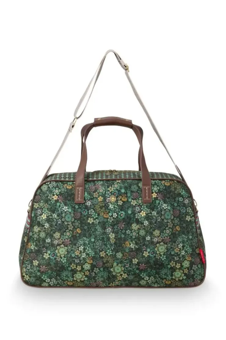 Wochenendtaschen|Pip Studio Reisetaschen Medium Tutti I Fiori Grun