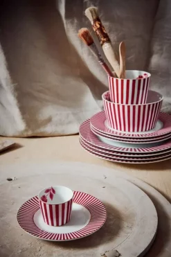 Eierbecher|Pip Studio Royal Stripes Eierbecher Dunkel Rosa