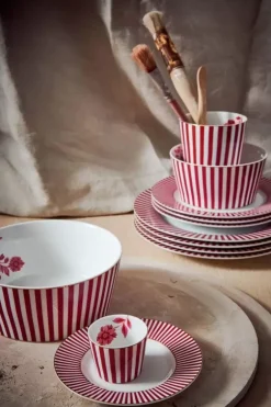 Eierbecher|Pip Studio Royal Stripes Eierbecher Dunkel Rosa