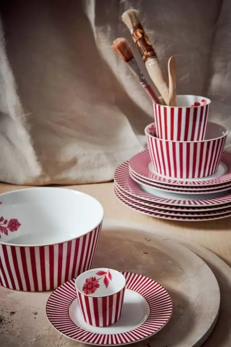 Eierbecher|Pip Studio Royal Stripes Eierbecher Dunkel Rosa