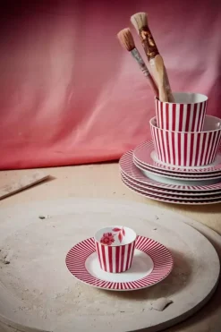 Eierbecher|Pip Studio Royal Stripes Eierbecher Dunkel Rosa