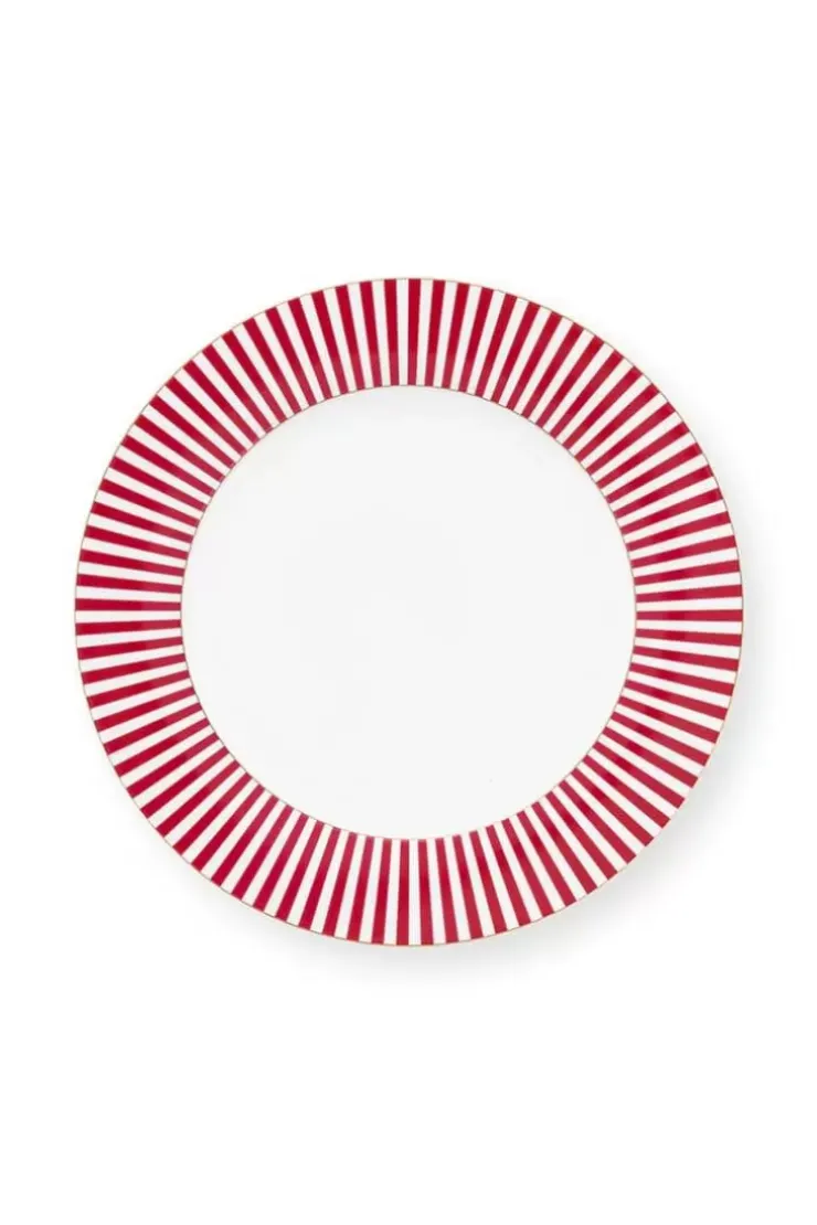 Essteller|Pip Studio Royal Stripes Essteller Dunkel 26.5Cm Rosa
