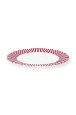 Essteller|Pip Studio Royal Stripes Essteller Dunkel 26.5Cm Rosa