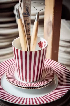 Essteller|Pip Studio Royal Stripes Essteller Dunkel 26.5Cm Rosa