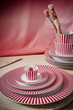 Essteller|Pip Studio Royal Stripes Essteller Dunkel 26.5Cm Rosa