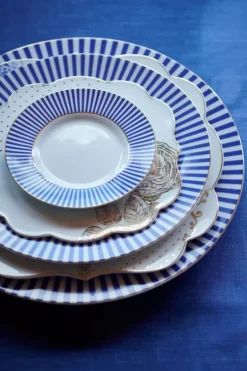 Frühstücksteller|Pip Studio Royal Stripes Frühstücksteller 21 Cm Blau