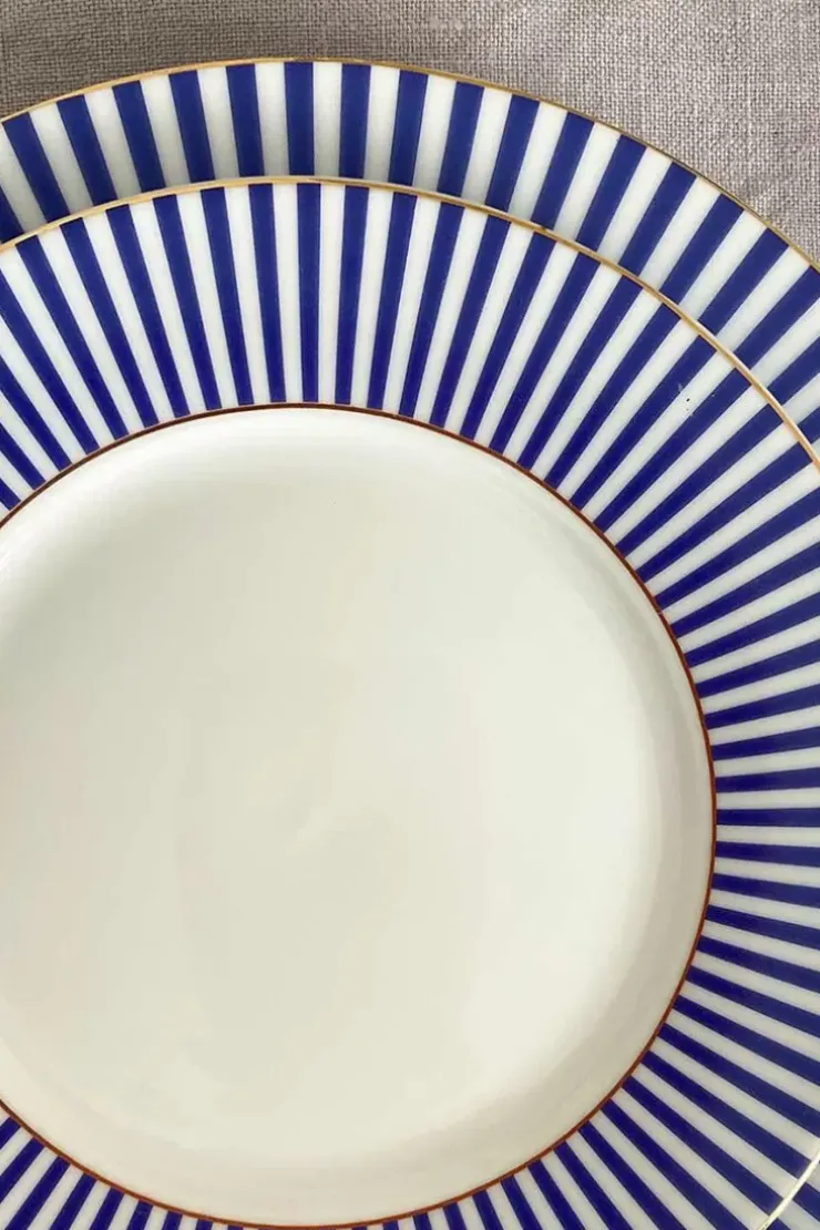 Gebäckteller|Pip Studio Royal Stripes Gebäckteller 17 Cm Blau