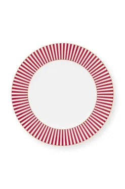 Gebäckteller|Pip Studio Royal Stripes Gebäckteller Dunkel 17Cm Rosa