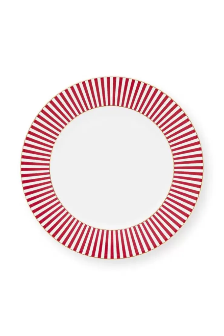 Gebäckteller|Pip Studio Royal Stripes Gebäckteller Dunkel 17Cm Rosa