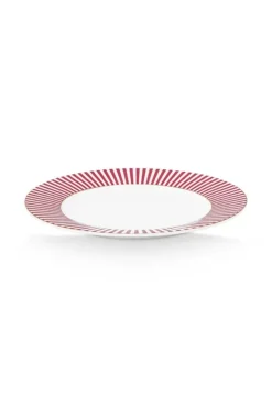 Gebäckteller|Pip Studio Royal Stripes Gebäckteller Dunkel 17Cm Rosa