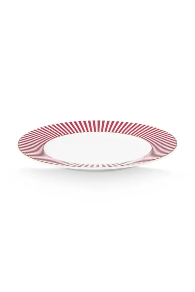 Gebäckteller|Pip Studio Royal Stripes Gebäckteller Dunkel 17Cm Rosa