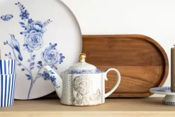 Kerzenhalter|Pip Studio Royal Stripes Kerze Schale 13 Cm Blau