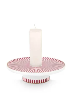 Kerzenhalter|Pip Studio Royal Stripes Kerze Schale 14Cm Rosa