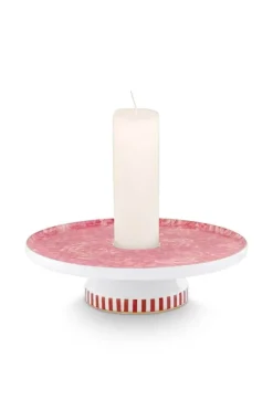 Kerzenhalter|Pip Studio Royal Stripes Kerze Schale Blumen Rosa 14Cm