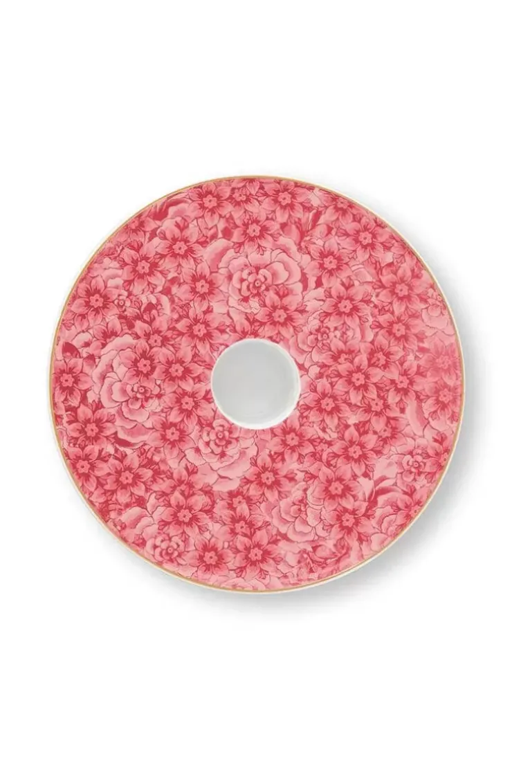 Kerzenhalter|Pip Studio Royal Stripes Kerze Schale Blumen Rosa 14Cm