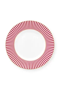 Gebäckteller|Pip Studio Royal Stripes Petit Four Dunkelrosa 12Cm