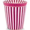 Porzellan Sets|Pip Studio Royal Stripes Tasse & Teebeutelablage Dunkel Rosa
