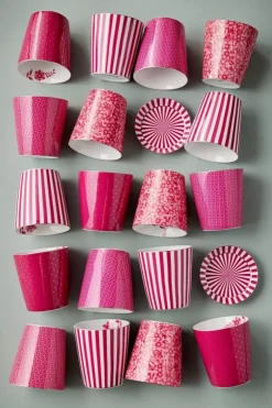 Porzellan Sets|Pip Studio Royal Stripes Tasse & Teebeutelablage Dunkel Rosa