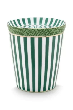 Porzellan Sets|Pip Studio Royal Stripes Tasse & Teebeutelablage Grun