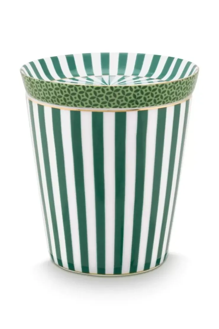 Porzellan Sets|Pip Studio Royal Stripes Tasse & Teebeutelablage Grun