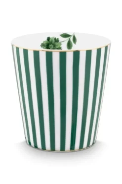 Porzellan Sets|Pip Studio Royal Stripes Tasse & Teebeutelablage Grun