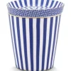 Porzellan Sets|Pip Studio Royal Stripes Tasse & Teebeutelablage Blau