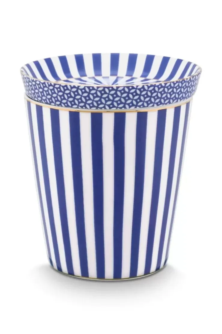 Porzellan Sets|Pip Studio Royal Stripes Tasse & Teebeutelablage Blau